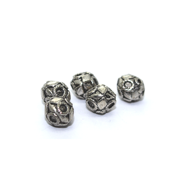 Spacers, Sphere Spacer, Alloy, Silver, 8mm X 8mm X 8mm, Sold Per pkg of 8