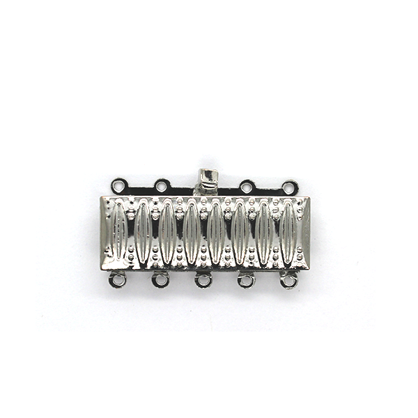 Clasp, Wide Box Clasps, Silver, Alloy, 18mm x 30mm,  Sold Per pkg of 1 - Butterfly Beads