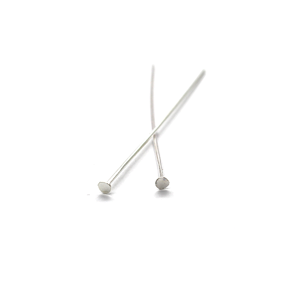 Flat Head Pins, Silver, Alloy, 2.05inch, 20 Gauge