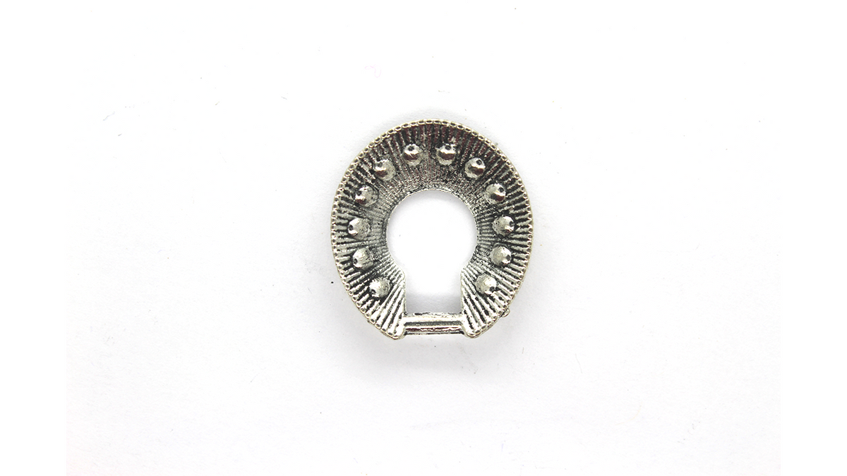 Pendants, Wild Horse Shoe, Silver, Alloy, 20mm X 19mm, Sold Per pkg of 4
