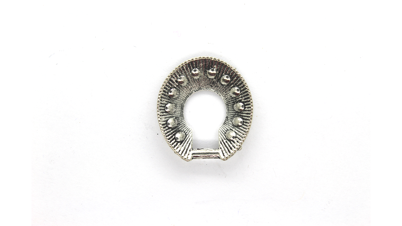 Pendants, Wild Horse Shoe, Silver, Alloy, 20mm X 19mm, Sold Per pkg of 4