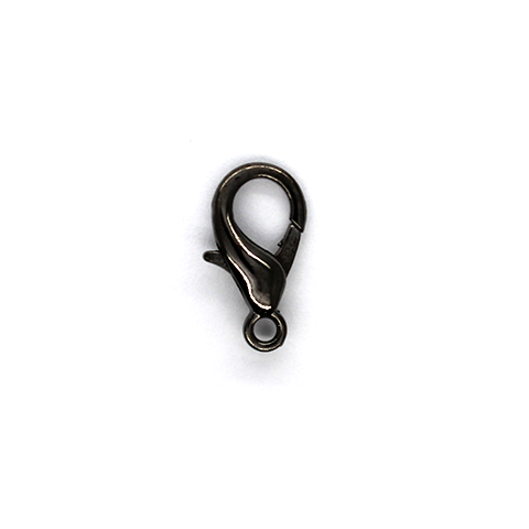 Clasp, Lobster Clasps, Gunmetal, Alloy (Nickel, Lead, and Cadmium Free), 15mm x 8mm x 4mm, Sold Per pkg of 6 - Butterfly Beads