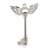 Pendants, Angel Winged Key, Silver, Alloy, 60mm X 42mm, Sold Per pkg of 1