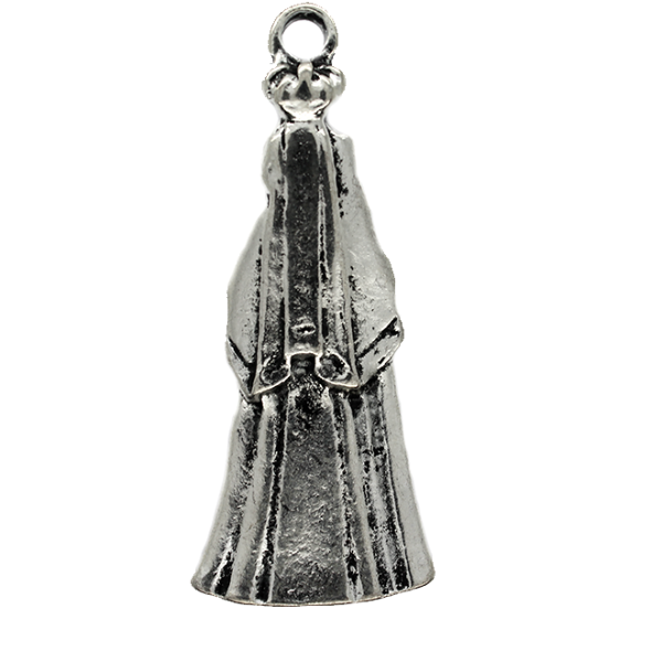 Virgin Mary Pendant, Silver, Alloy, 55mm x 23mm, Sold Per pkg of 1