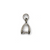 Bails, Pinch Bails, Silver, Alloy, 16mm x 7mm, Sold Per pkg of 4 - Butterfly Beads