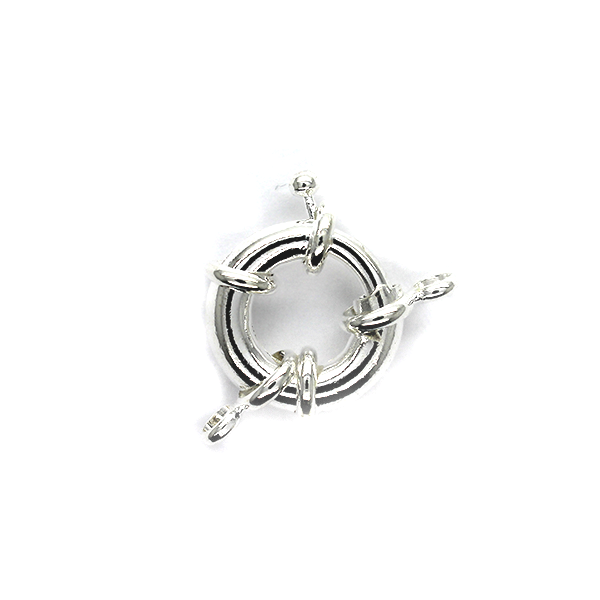 Clasp, Spring Clasp, Silver, Alloy, 30mm x 20mm x 7mm, Sold Per pkg of 1 - Butterfly Beads