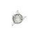 Clasp, Spring Clasp, Silver, Alloy, 30mm x 20mm x 7mm, Sold Per pkg of 1 - Butterfly Beads