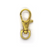 Clasp, Lobster Clasp with Handle, Gold, Alloy, 37mm x 16mm, Sold Per pkg of 3 - Butterfly Beads