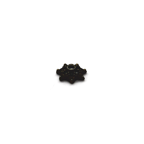 Bead Cap, Snowflake Star Pattern, Alloy, Bronze, 3mm x 9mm, Sold Per pkg of 20 - Butterfly Beads