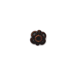 Bead Cap, Gear Head Flower, Alloy, Copper, 3mm x 9mm, Sold Per pkg of 10 - Butterfly Beads