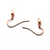 Earrings, Shepherd Hook with Ball, Bright Copper Alloy, 18mm x 10mm, Sold Per pkg of 74