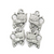 Charms, Cat, Silver, Alloy,17 mm x 13 mm, Sold Per pkg 4