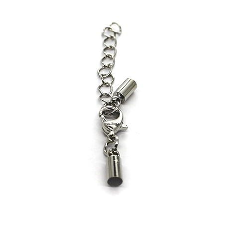 Clasp, Lobster Chain Clasp, Silver, Alloy, 65mm x 6mm x 5mm, Sold Per pkg of 2 - Butterfly Beads