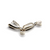 Bails, Pinch Bails, Silver, Alloy, 23mm x 8mm, Sold Per pkg of 2 - Butterfly Beads