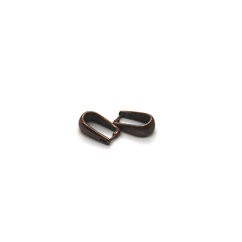 Bails, Pinch Bail, Nickel Free Copper Alloy, 9mm x 6mm, Sold Per pkg of 2