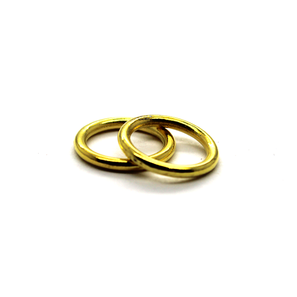 Closed Rings, Gold, Alloy, Round, 12mm, 15 Gauge, Sold Per pkg of 15