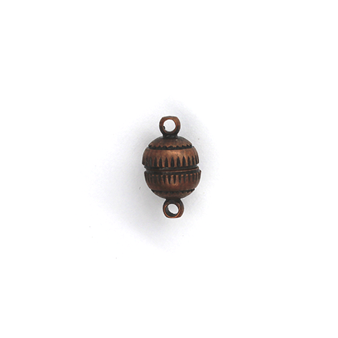 Clasp, Magnetic Sphere Clasp, Copper, Alloy, 14mm x 8mm, Sold Per pkg of 1 - Butterfly Beads