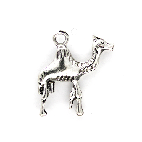 Charms,Spotted Camel, Silver, 22mm X 21mm, Sold Per pkg of 5