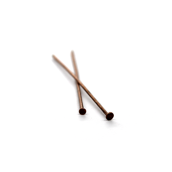 Flat Head Pins, Copper Alloy, 1.59 inch, 20 Gauge