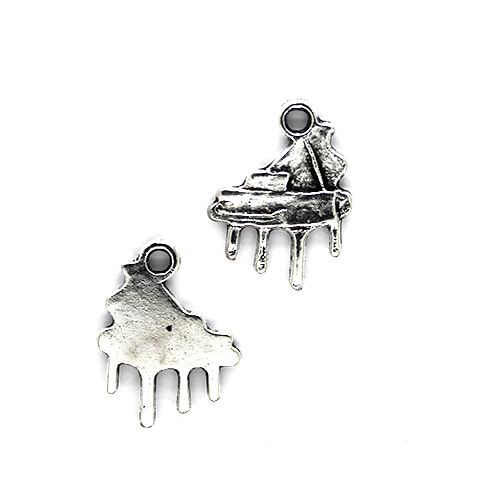 Charms, Classic Piano , Silver Alloy, 19mm X 15mm, Sold Per pkg of 6