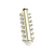 Clasp, Magnetic Slide Multi Strand Tube Clasp, 7 hole, Alloy, Silver, 45mm x 10mm, Sold Per pkg of 1 - Butterfly Beads