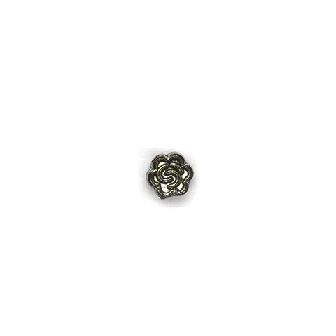 Spacers, Small Swirly Flower Spacer, Alloy, Silver, 7mm X 7mm, Sold Per pkg of 20 - Butterfly Beads