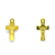 Pendant, Small Plain Crucifix, Gold, Alloy, 14mm x 8mm x 2mm, Sold Per pkg 10