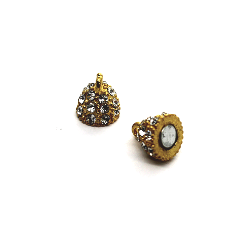 Clasp, Magnetic Crystal Ball Clasp, Gold, Alloy, 17mm x 8mm x 8mm, Sold Per pkg of 1 - Butterfly Beads