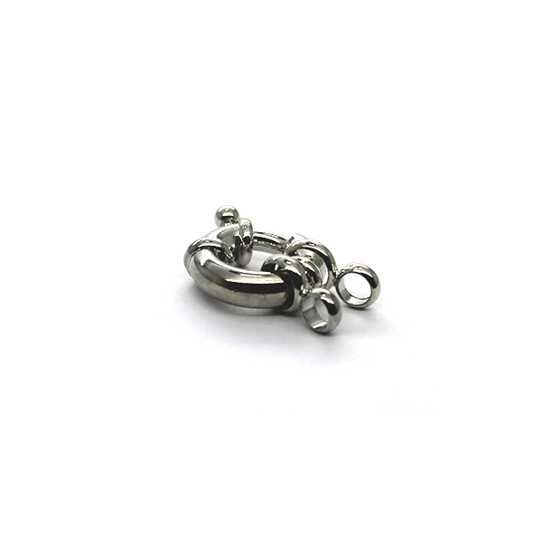 Clasp, Spring Clasp, Silver, Alloy, 24mm x 15mm, Sold Per pkg of 1 - Butterfly Beads