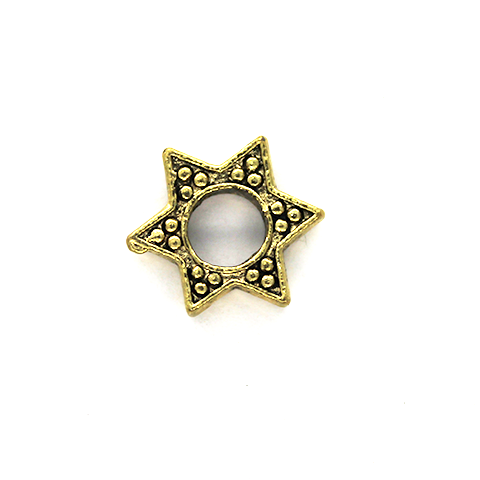Charms, Star of David, Brass, Alloy, 13mm X 13mm X 3mm, Sold Per pkg of 5