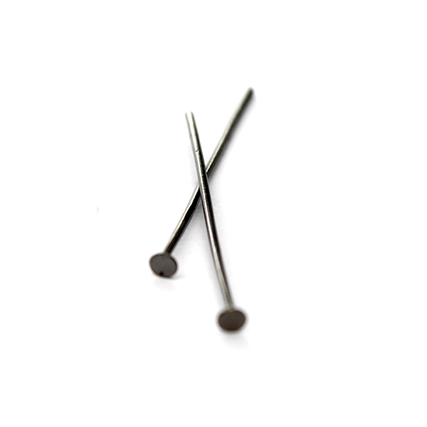 Flat Head Pins, Gunmetal, Alloy, 1.20inch, 20 Gauge