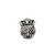 Spacers, Owl Bead Spacer, Alloy, Silver, 10mm X 8mm, Sold Per pkg of 10