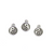 Charms, Yin Yang, Alloy, 13mm x 10mm x 2mm, Sold Per pkg of 20, Available in 2 Colours