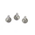 Charms, Embossed Ying Yang, Silver, Alloy, 13mm X 10mm X 2mm, Sold Per pkg of 8