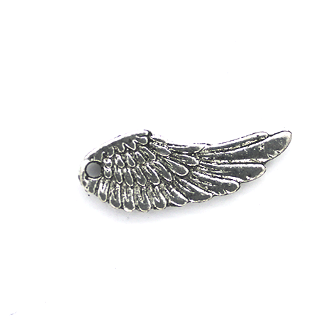 Charms, Wings , Silver, Zinc Alloy, 27mm X 10mm X 1.5mm, Sold Per pkg of 4
