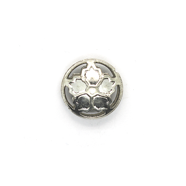 Spacers, Flat Flower Disk, Alloy, Silver, 17mm X 17mm, Sold Per pkg of 3 - Butterfly Beads