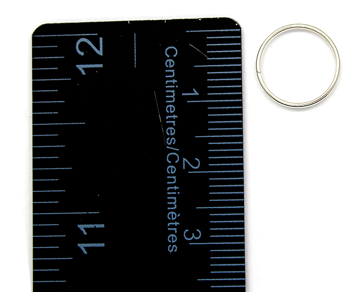 Split Rings, Bright Silver, Alloy, Round, 12mm, 21 Gauge. 55+ pcs