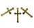 Pendant, Plain Bottoni Cross, Gold, Alloy, 29mm x 14mm,  Sold Per pkg 6