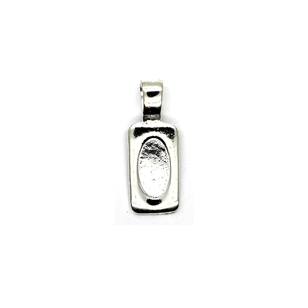 Bails, Glue On Bails, Silver, Alloy, 28mm x 10mm, Sold Per pkg of 2 - Butterfly Beads