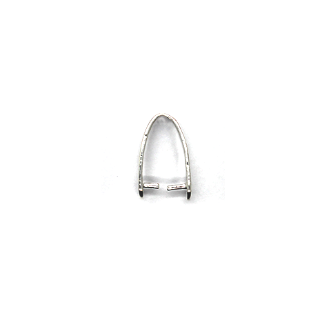 Bails, Pinch Bails, Silver, Alloy, 15mm x 8mm, Sold Per pkg of 2 - Butterfly Beads