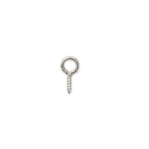 Bails, Screw Eye Bails, Silver, Alloy, 13mm x 4mm, Sold Per pkg of 30 - Butterfly Beads