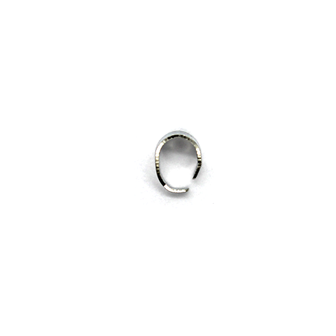 Bails, Oval Loops, Silver, Alloy, 8mm x 6mm x 3mm, Sold Per pkg of 19 - Butterfly Beads