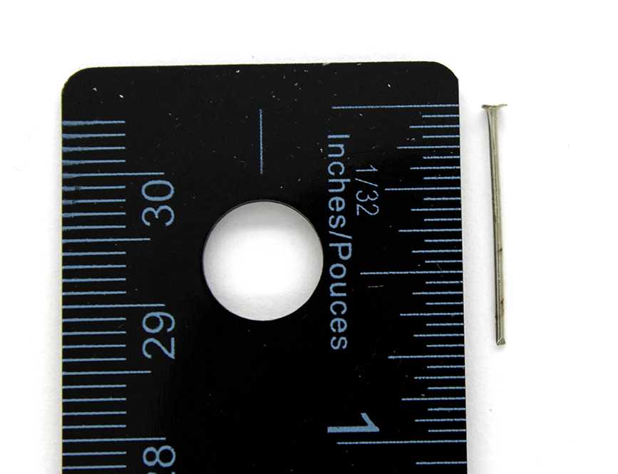 Flat Head Pins, Silver, Rhodium Alloy, 0.75inch, 20 Gauge