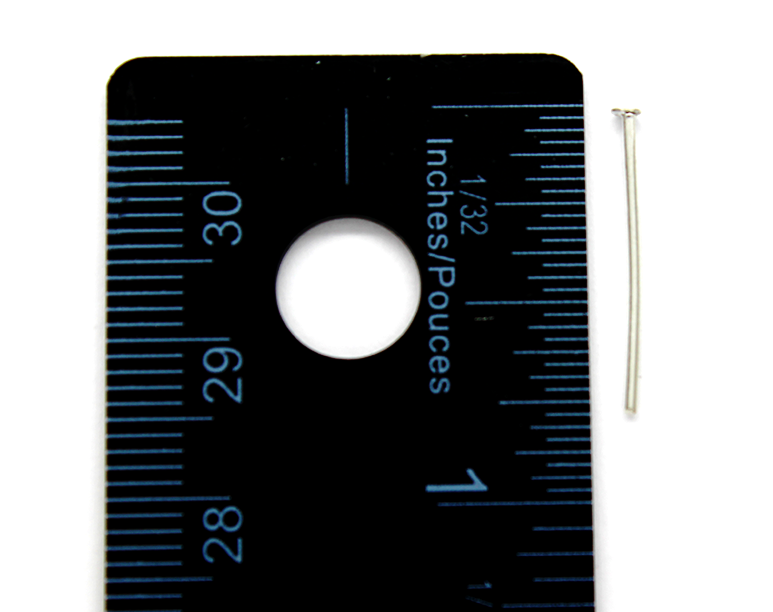 Flat Head Pins, Bright Silver, Alloy, 0.85 inches, 20 Gauge, Sold Per pkg of Approx 200 pcs