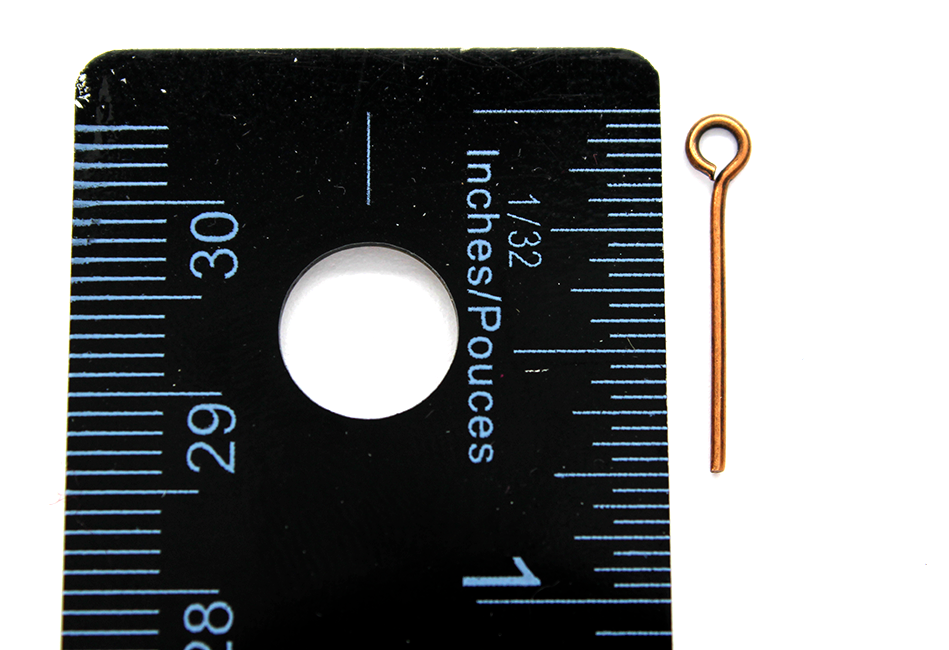 Eye Pins, Copper, Alloy, 0.72 inches, 21 Gauge, Sold Per pkg of Approx 260+