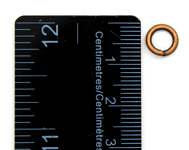 Jump Rings, Copper Alloy, Round, 8mm, 14 Gauge, 28 pcs