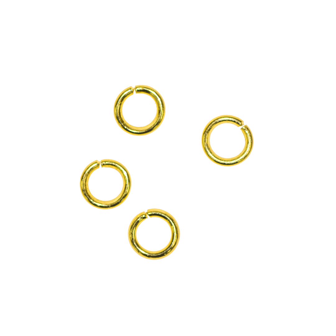 Jump Rings Gold Alloy Round 7mm 16 Gauge 55 pcs per bag