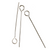 Eye Pins, Silver, Alloy, 0.72 Inches, 21 Gauge