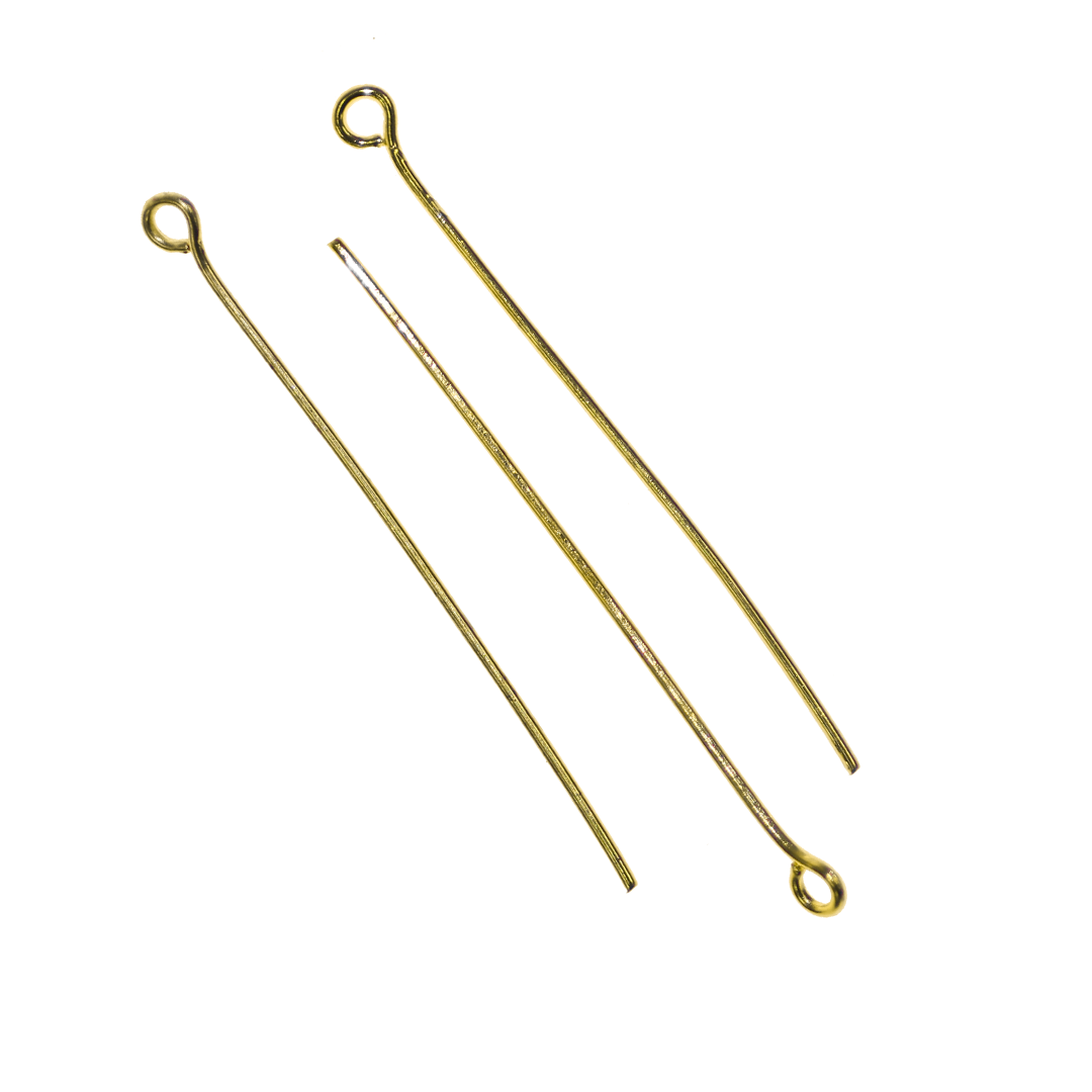 Eye Pins, Alloy, 1.58 inches, 21 Gauge, Approx 60+ pcs/bag, Available in Multiple Colours