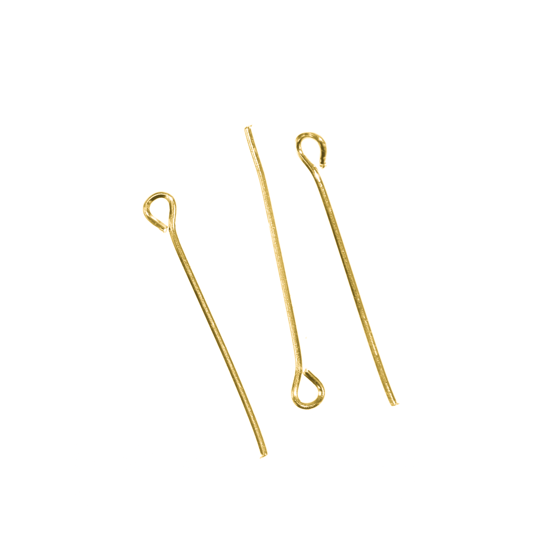 Eye Pins, Alloy, 1.02 inches, 20 Gauge, Available in Multiple Colours